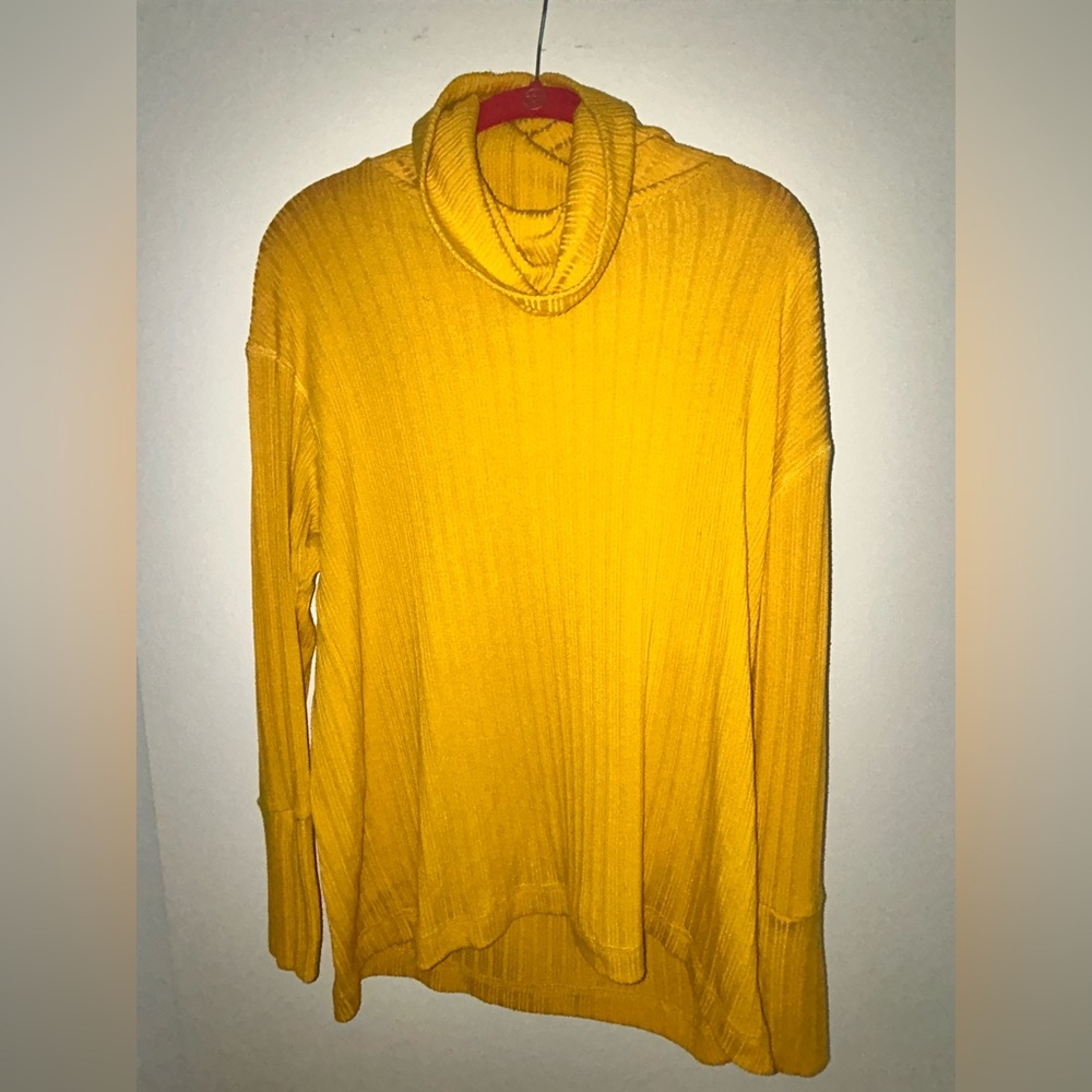 Susina Yellow Cowl Neck Sweater Vibrant Knit